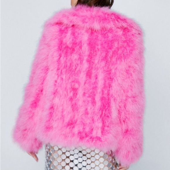 SOLD!!! Nasty Gal Premium Real Feather Open Front Jacket - Picture 4 of 4